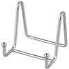 Tincogo Cavalletto Espositore Supporto Porta Piatti - Reggi Piatti da Esposizione - 1 Pezzi Cavalletti in Ferro - Supporti Espositori da Tavolo Argento per Piatto Decorativo | Foto | Cornice| Libri - 7,6 cm