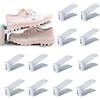 PAIDE P Organizzatore di scarpe. Stoccaggio di calzature. Organizer per scarpe per armadio calzascarpe. Supporto per scarpe regolabile in altezza, scarpiera semplice. (Pack 12, Grigio)