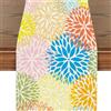 Tarklanda Runner da Tavolo Dalia, Runner Tavolo Autunno Lino Fiore Decorazione Runner Autunnale Lavabile Cucina Decorazione per Interni Vacanze Party Autunnali Ringraziamento Decorazioni 40 x 180cm