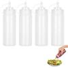 JASTOO 4 pz Flacone per Salse 500ml, Bottiglia da Spremere Alimentare senza BPA | Bottiglia di condimenti, Squeeze Bottledi plastica morbide per cucina, dispenser di salsa per ketchup, olio d'oliva, insalata