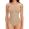 Joyshaper Shapewear Body modellante da donna Body senza spalline Perizoma modellante Corsetto contenitivo per la pancia Body modellante Body perizoma Silhouette Shapewear Corsetto Beige S