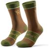 Qunature Calze Impermeabili Uomo Donna, Calze da Escursionismo Traspirante Antivento Caldo Resistente all'Acqua Ciclismo Canottaggio Trekking, Kaki, L
