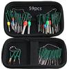 Naisfei 59 PCS Kit di Strumenti di rimozione terminale per Auto, Cablaggio Elettrico Automatico connettore a crimpare Pin estrattore estrattore Riparazione Attrezzo Sblocco del Terminale.
