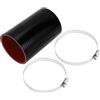 A ABSOPRO 1 Set Tubo in Silicone per Auto Nero Rosso Lunghezza 150mm/5.91 ID 90mm/3.54 con Morsetti Tubo del Refrigerante Universale