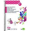 Liderpapel Blocco Musica Pentagramma 3 mm Folio orizzontale 20 fogli 100 G/M2 Folio