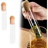 Azonelife 2 pezzi Filtro Per Te Sfuso, Infusore per Tisane, Infusore per il tè con Sughero in Vetro con Ripetizione Tubi di Vetro Infusore Per Tè Con Tappo In Sughero Per Teiere,Tazze,Bottiglie