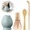 Sporgo Matcha Tea Set 4 pezzi: Matcha Scopa Set con Frusta Matcha, Ciotola in Ceramica Matcha, 2 Cucchiai Matcha, Tradizionale Giapponese Matcha Accessori Matcha Set (2)
