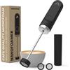 Subminimal NanoFoamer V2 Frullino Montalatte Elettrico Manuale, Schiuma Latte Professionale per Latte Art, Macchina Cappuccino Schiuma Portatile, Nero