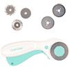 Craftelier - Taglierina rotante e pezzi di ricambio di lame di taglio lisce e sagomate | Ideale per artigianato e scrapbooking | Funzione di blocco con pulsante | Diametro lama 45 mm