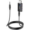 UGREEN Adattatore Jack 3,5mm Bluetooth 5.4 2-IN-1 Trasmettitore Ricevitore con Cavo Audio Aux per TV PC Amplificatore Auto Telefono Altoparlanti Cuffie