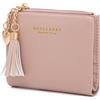 CHAOFANXI Portafoglio Donna Borsetta Portamonete Sottile Pochette Piccolo Portafogli in Pelle Squisita PU con Cerniera e chiusura a Scatto Scomparti per Carte Multipli,Rosa