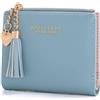 CHAOFANXI Portafoglio Donna Borsetta Portamonete Sottile Pochette Piccolo Portafogli in Pelle Squisita PU con Cerniera e chiusura a Scatto Scomparti per Carte Multipli,Blu