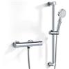 kisimixer Colonna Doccia Precision Flow - Rubinetto termostatico per doccia (DN 15, con doccetta 900 mm, con asta doccia 635 mm in acciaio inox), Cromato