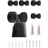 BGL Ganci da parete senza perforazione, resistenti, ganci per asciugamani, per bagno, cucina, armadi, porte, in ottone nero, confezione da 5