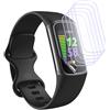 nvskvd 6 Pezzi Pellicola Idrogel per Fitbit Charge 5, Pellicola Protettiva Trasparente HD Morbida TPU Senza Bolle Trasparente HD Schermo Protettivo (Non Vetro Temperato)