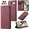 owlhold Cover Google Pixel 7A,Custodia Pixel 7A Magnetica Portafoglio Flip[Antiurtoo][Cavalletto][Carta Fessura] Cover Pelle per Pixel 7A-Vino Rosso