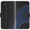 BoxTii Cover per Galaxy A03, Custodia in PU Pelle Portafoglio per Samsung Galaxy A03, Magnetica Cover a Libro con Slot per Schede, Nero