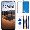 EFAITHLIFE per iPhone 12 Mini Sostituzione dello Schermo LCD 5,4 Pollici Gruppo digitalizzatore del Display Schermo tattile,con Strumento di Riparazione del Gruppo Telaio