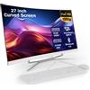DREAMFYRE All-in-One PC with 27-Inch Curved Display, Celeron N100 (Up to 3.4GHz), 16GB RAM, 512GB SSD, Dual Band WiFi, Bluetooth 4.0, USB 2.0*2, USB 3.0*4, LAN*1, HDMI*1, Audio*1, VGA*1 - Complete with