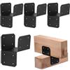 Générique Staffe per pali in legno, 10 x 10 cm, set di 4 connettori trave per telaio - Connettore a trave supporto ad alto carico per patio rifugi giardino tetti e padiglioni e