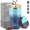 HoneyHolly Termos Caffè 600 ML, Tazza termica Riutilizzabili Prova di Perdite, Bicchiere Termico, Acciaio Inox 304, Travel Mug per Caffè Caldo e Freddo, Latte e Tè
