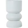 DRW Vaso da pavimento in metallo ferro bianco Ø50x73 cm