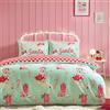 Catherine Lansfield Set copripiumino matrimoniale double-face con federe, motivo: Babbo Natale, colore: verde