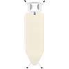 Brabantia Ironing Board C, 124x45cm - Ecru | 100% Fairtrade Cotton | Stable & Large Ironing Board | Foldable with Adjustable Height & Solid Steam Iron Rest | Fairtrade & C2C Certified