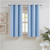 DUALIFE Cerulean - Tende oscuranti per camera da letto, 150 cm di lunghezza, 2 pannelli, resistenti a risparmio energetico, oscuranti, isolanti termici, con passanti, 100 x 150 cm, colore: azzurro cielo