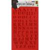 Dritz Embroidery Iron-on Letters Lettere termoadesive, Poliestere, Rosso