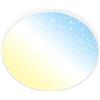 BRILONER - Plafoniera LED, dimmerabile, CCT, paralume decorativo, cielo stellato, lampada soffitto, plafoniera soffitto, plafoniere da soffitto, lampadario soffitto, 38 x 6,5 cm, bianco