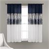 Lush Decor Tenda da finestra Night Sky (pannello singolo), 160 cm di lunghezza x 106,7 cm di larghezza, blu navy e bianco