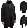 Piumino Uomo Lungo Imbottito Impemeabile Giubbotto Invernale Trench Casual VEQUE