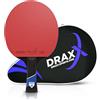 DRAXX Sports Racchetta da Ping Pong | Racchetta Professionale in Carbonio per Controllo, Rotazione e Potenza incomparabili, Spugna da 2 mm e Rivestimento ad Alte (7 Stelle)