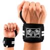 Myfitsport67 Polsiere Palestra Professionali Myfitsport67® - Fasce Polso con Laccio per Pollice - Supporto Powerlifting, Bodybuilding, Crossfit - Stabilità e Protezione Polsi (Nero)