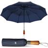 Le Monde du Parapluie - Ombrello pieghevole automatico da uomo - Ombrello triplo, blu, Classic