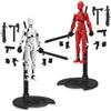BNGXR T13 Action Figure,con 7 armi + 3 tipi di mano,T13 Action Figures stampa 3D di personaggi mobili con più giunti,decorazione desktop regalo per bambini ragazzi ragazze (2 pezzi