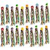 Heyumybit Palline gonfiabili per bambini, 20 pezzi, palline per saltare con nastri colorati, palline per saltare, giocattoli elastici per compleanni dei bambini