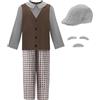 ReliBeauty Costume Nonno Anziano per Bambino con Accessori 100 Giorni di Scuola Halloween Carnevale