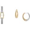 Skagen orologio da donna Hagen Micro in acciaio inossidabile color argento e orecchini bicolore Linje Modern, set