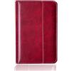 AKLiSa Custodia per Sony PRS T2 lettore e-book cover luminosa, Folio premium PU custodia protettiva in pelle per Sony PRS T2 (claret)