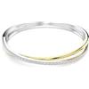 Swarovski Bracciale rigido Hyperbola, Taglio Round, Bianco, Mix di finiture