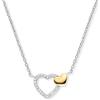 Engelsrufer Collana bicolore con fede, amore e speranza, da donna, in argento sterling 925, con zirconi, chiusura a moschettone, lunghezza: 40 + 4 cm, 44 cm, Argento sterling, Zirconia cubica