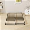 VERFARM Letto a piattaforma in metallo, telaio 120 x 200 cm, altezza 8 cm, letto in metallo con rete a doghe in metallo, moderno letto in metallo, per adulti, bambini, ragazzi, facile da montare