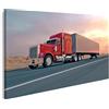islandburner Quadro Moderno USA Camion sulla Strada Principale Stampa su Tela - Quadro x poltrone Salotto Cucina mobili Ufficio casa - Fotografica Formato XXL