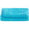 Generic Set Asciugamani Nido d'Ape 1+1 Puro Cotone Viso e Ospite (Turchese)