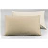 Novilunio 2 Federe Cuscino Letto in Cotone 50x80cm, chiusura a sacchetto, Set 2 Federe 100% Cotone Bi-Color - Beige/Sabbia