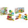 LEGO DUPLO Il Mio Primo Albero Equilibrante e Impilabile + I Miei Primi Giocattoli Treno Animale per Bambini Set di Apprendimento Creativo 10440 + 10412