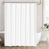 LUKDUNG 240x200 Tenda da Bagno in Poliestere, Tenda da Doccia Anti-muffa per Bagno, Tenda per Vasca da Bagno e Doccia in Tessuto Impermeabile Lavabile, Tenda da Doccia con 16 Ganci Bianco