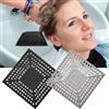 iAnomla 2 Pezzi Filtro Doccia Capelli, 5,3 (13.5 cm) Raccogli Capelli Doccia in Silicone per Scarichi Vasca, Filtro per Scarico a Pavimento per Vasca e Lavandino, Quadrato (Nero+Grigio)